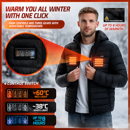 ArcticComfort™ 21-Zone Heated Jacket — Intelligent Warmth. Effortless Style.